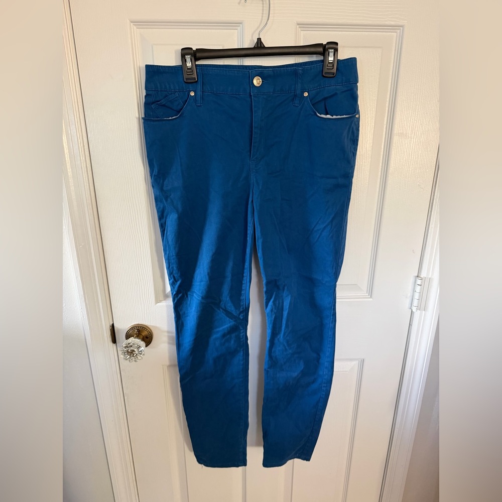 Chico's Vibrant Blue Straight Leg Pants size 1.5 R (Size M 10)